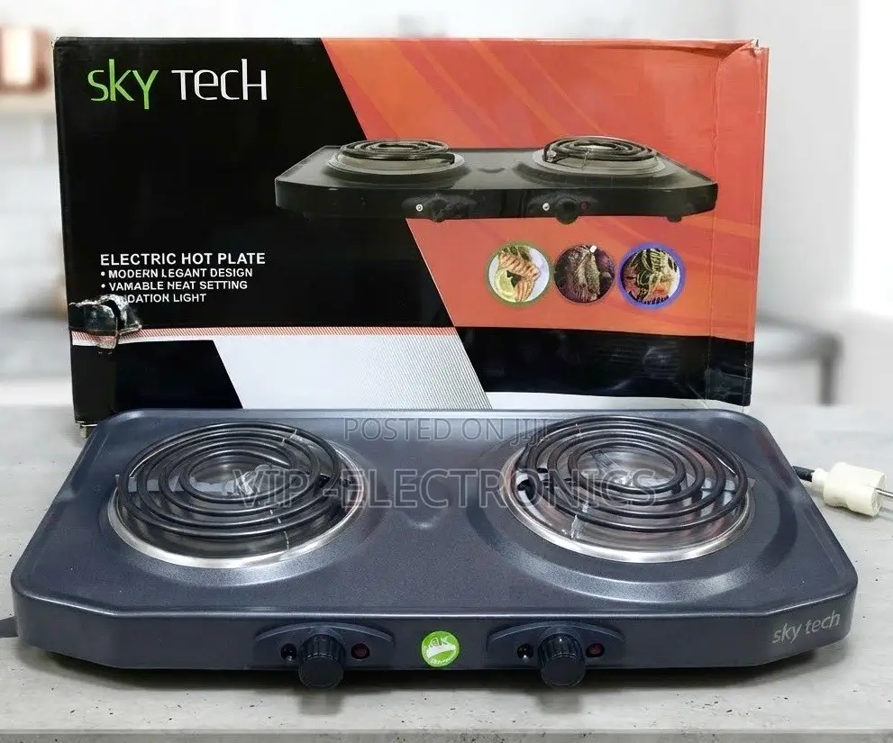 Sky Tech Stove Double Burner Electric Hot Plate –Variable Heat Control