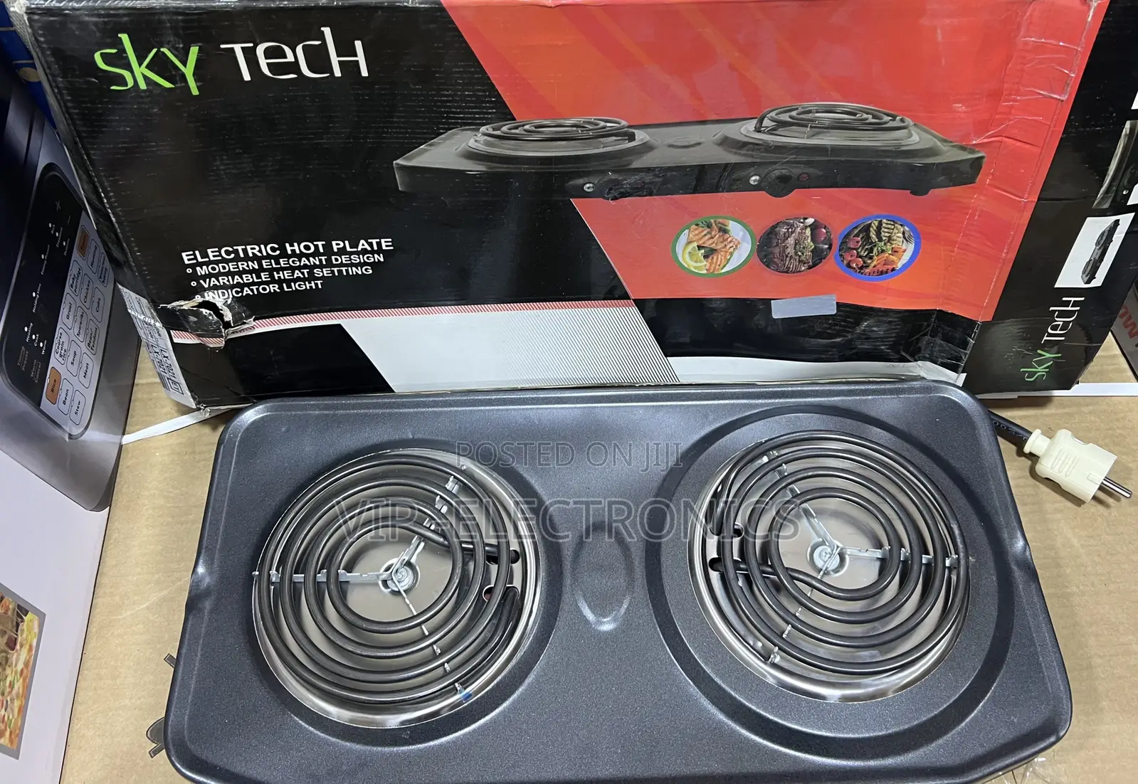 Sky Tech Stove Double Burner Electric Hot Plate –Variable Heat Control