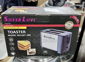 Silver Love Slice Toaster for Grilled 2slice Toast - (750W