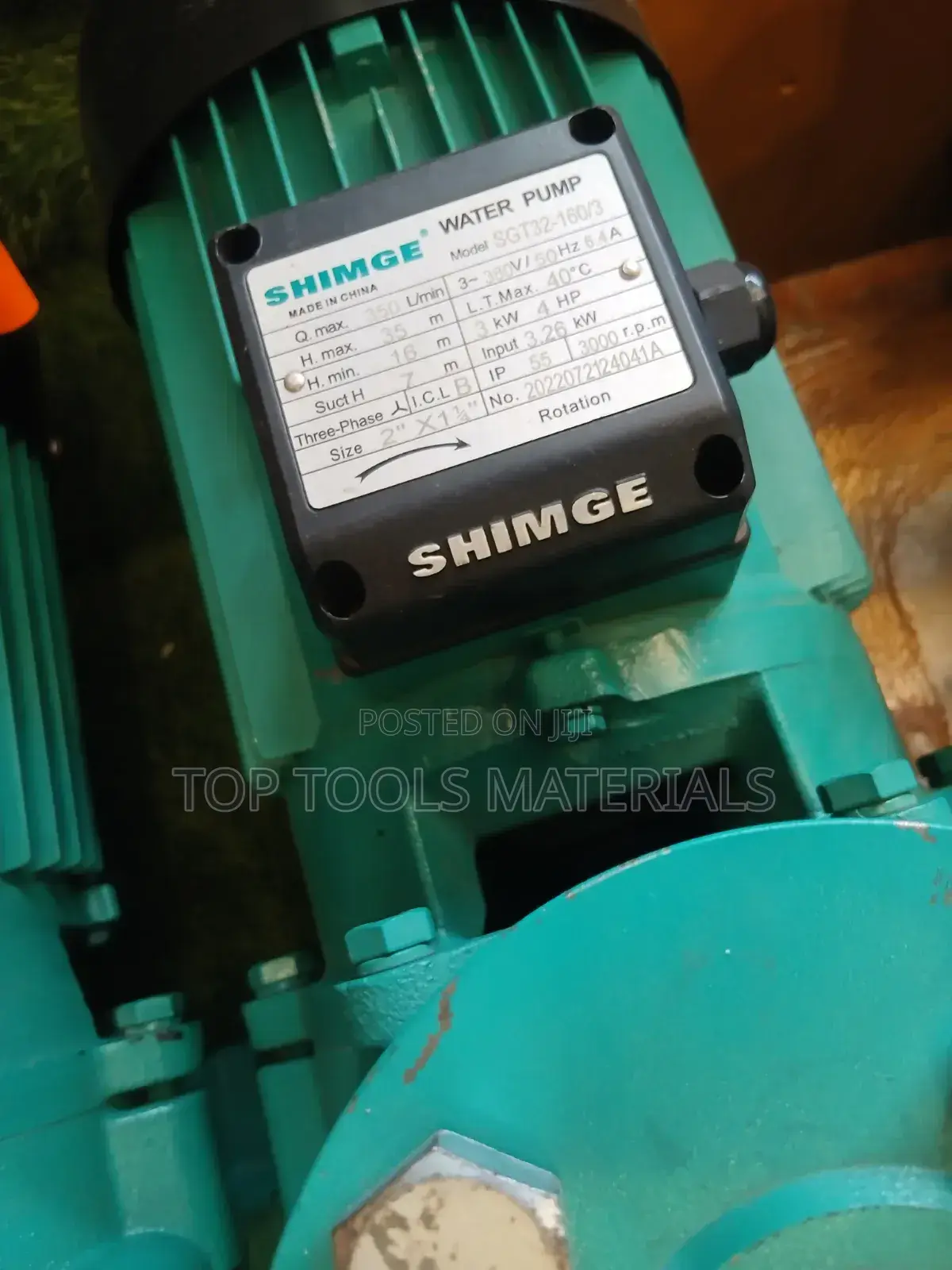 ,A Shimge SGT32-160/3 Centrifugal Water Pump
