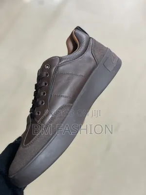 Clarks Smart Casual Leather Sneakers Dark Brown