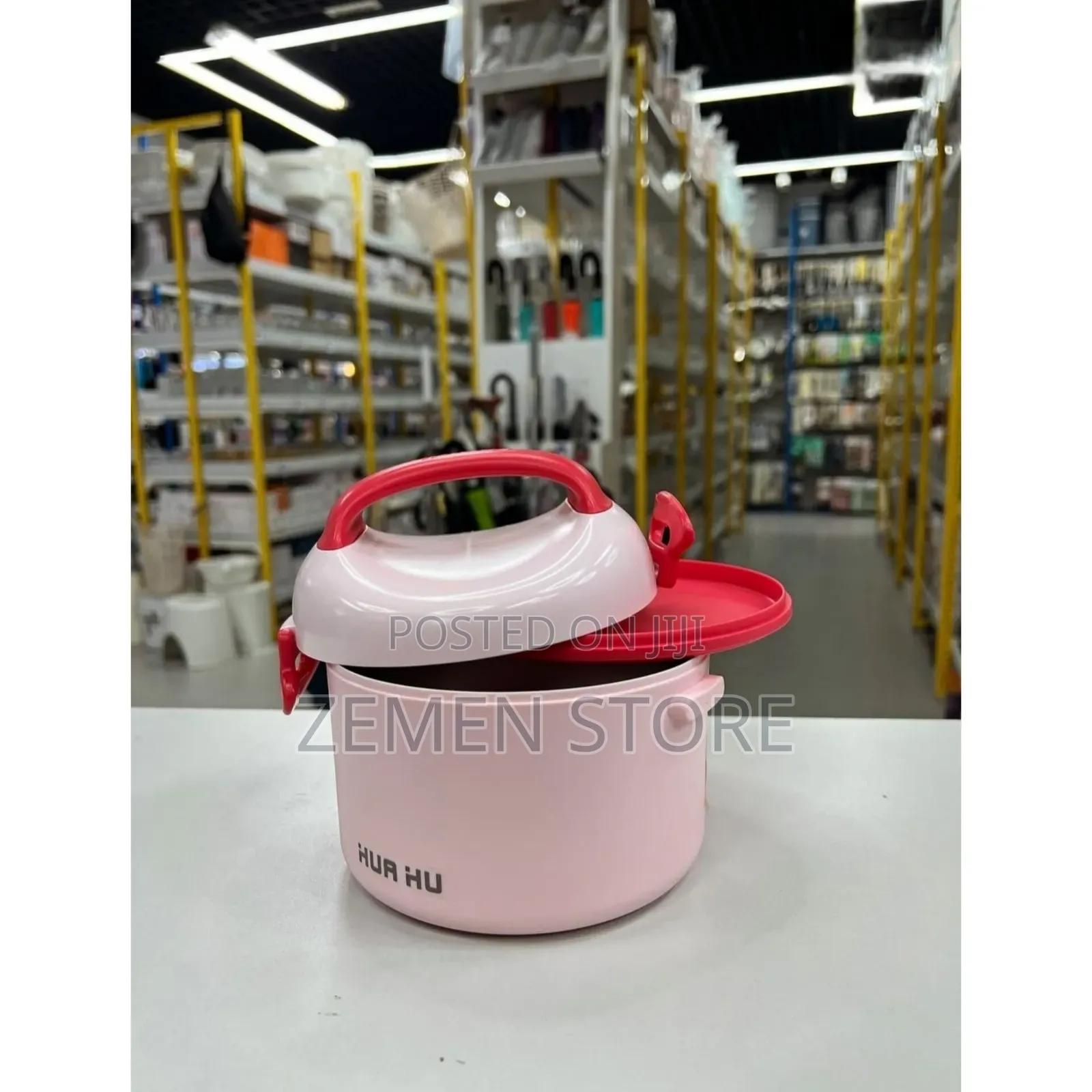 HUA HU Portable Round Insulated Lunch Box Stackable Thermal Container