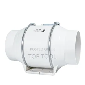50-Watt Inline Duct Booster Fan Designed to Increaseventilation Pipes.