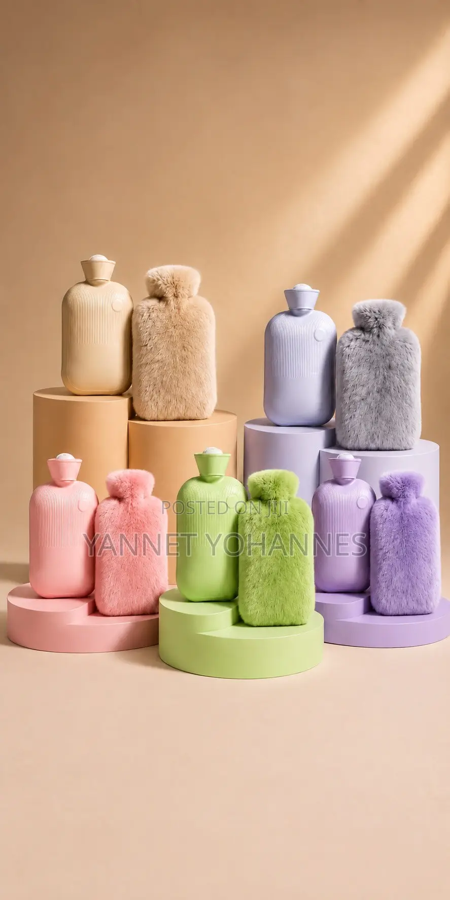 2L Hot Water Bottle Bag With Soft Fur Cover – Reusable Warmer