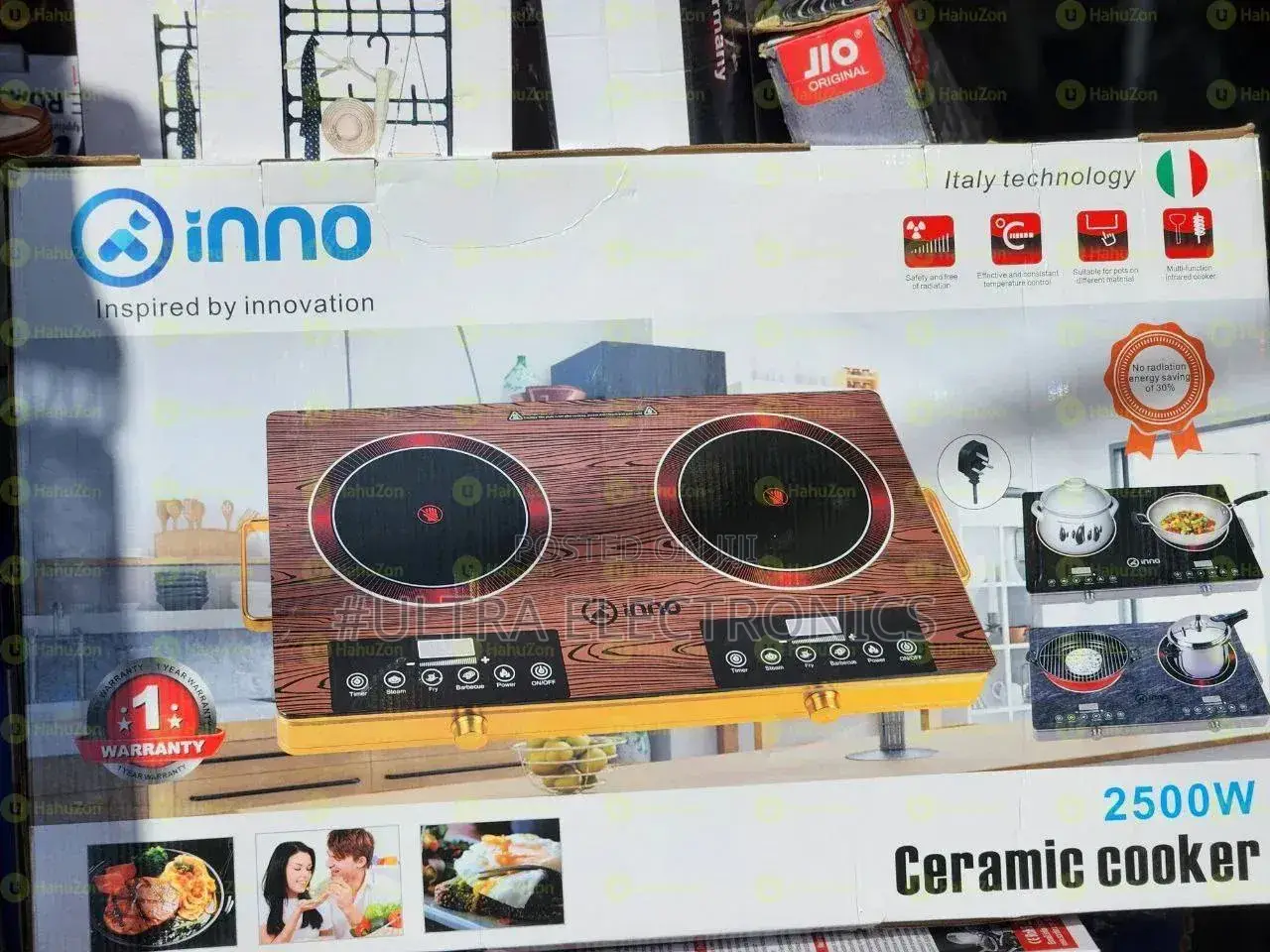 INNO Ceramic Cooker – በፍጥነትና በምቾት ምግብ ለማብሰል የተሰራ ባለ 2 ማብሰያ የኤሌክትሪክ