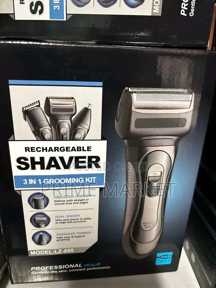 LZ-688 Rechargeable Grooming Kit –For Hair, Beard Nose /Ear Trimming