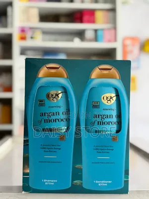 ኦሪጅናል OGX Argan Oil Shampoo Conditioner Set (577ml)