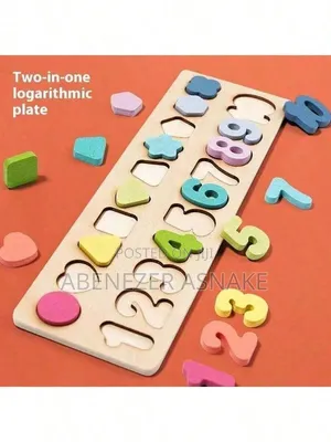 Words and Shapes Learning Wooden Montessori Puzzle