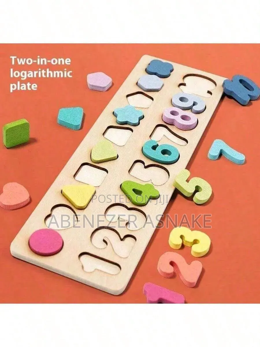 Words and Shapes Learning Wooden Montessori Puzzle