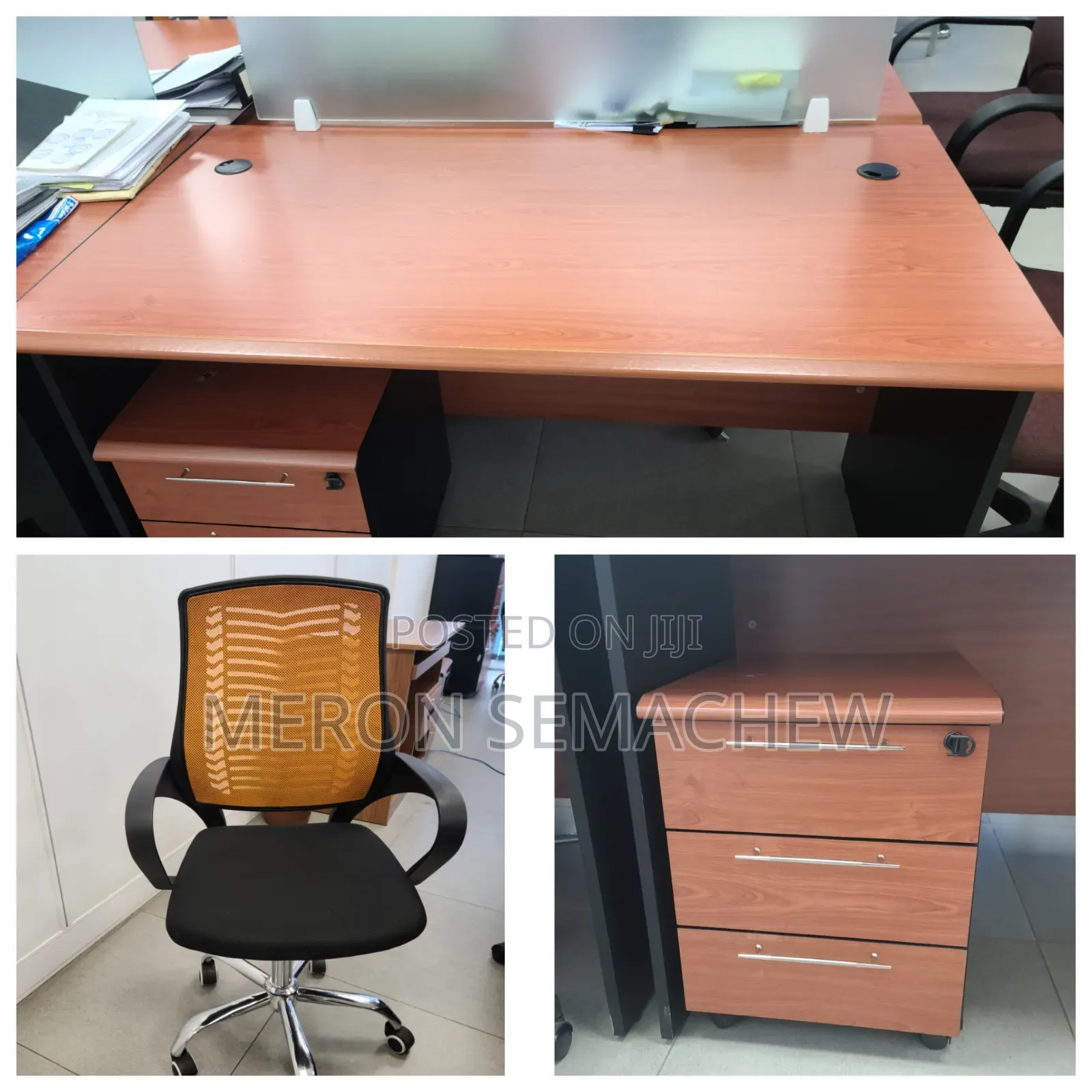 Office Table, Chair and Mobile Pedestal
