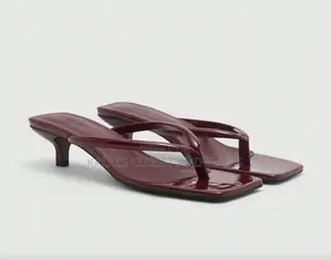 Square Toe Low Heel Sandals