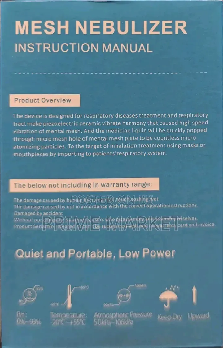 Portable Mesh Nebulizer–Breathe Easy Anywhere! Dual Power(Battery/USB)