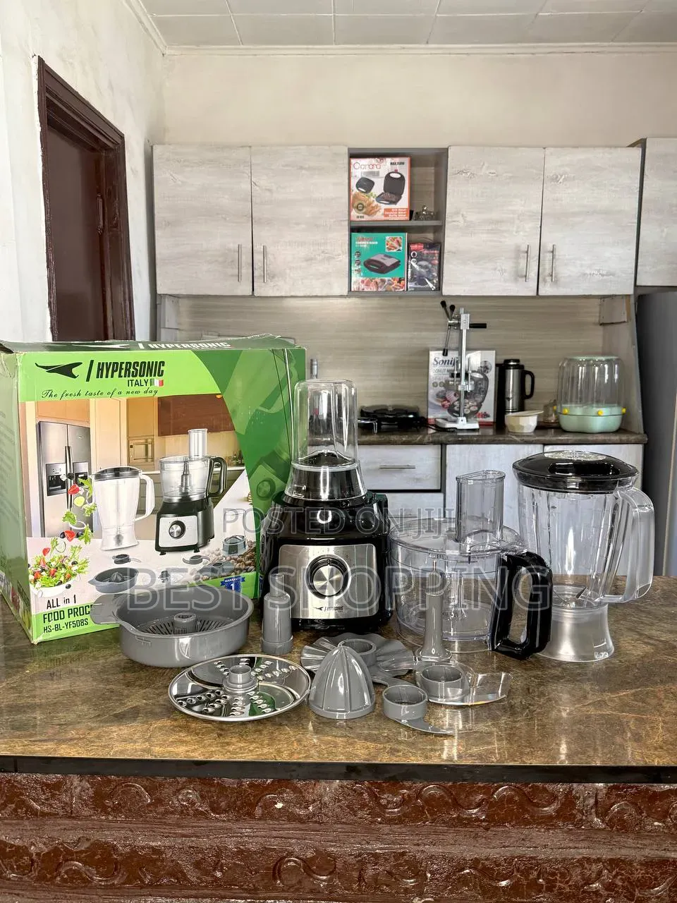 Hypersonic 7 in 1 Food Processor Made in Italy 7 በ 1 የጣልያን መፍጫ