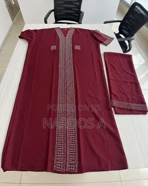 Burgundy Dubai Abaya – Size 58