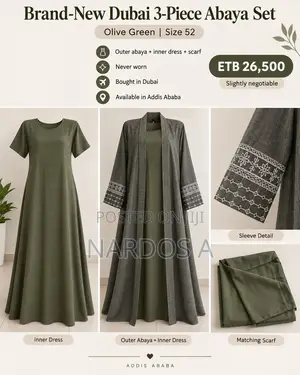 Olive Green Dubai 3-Piece Set – Size 52