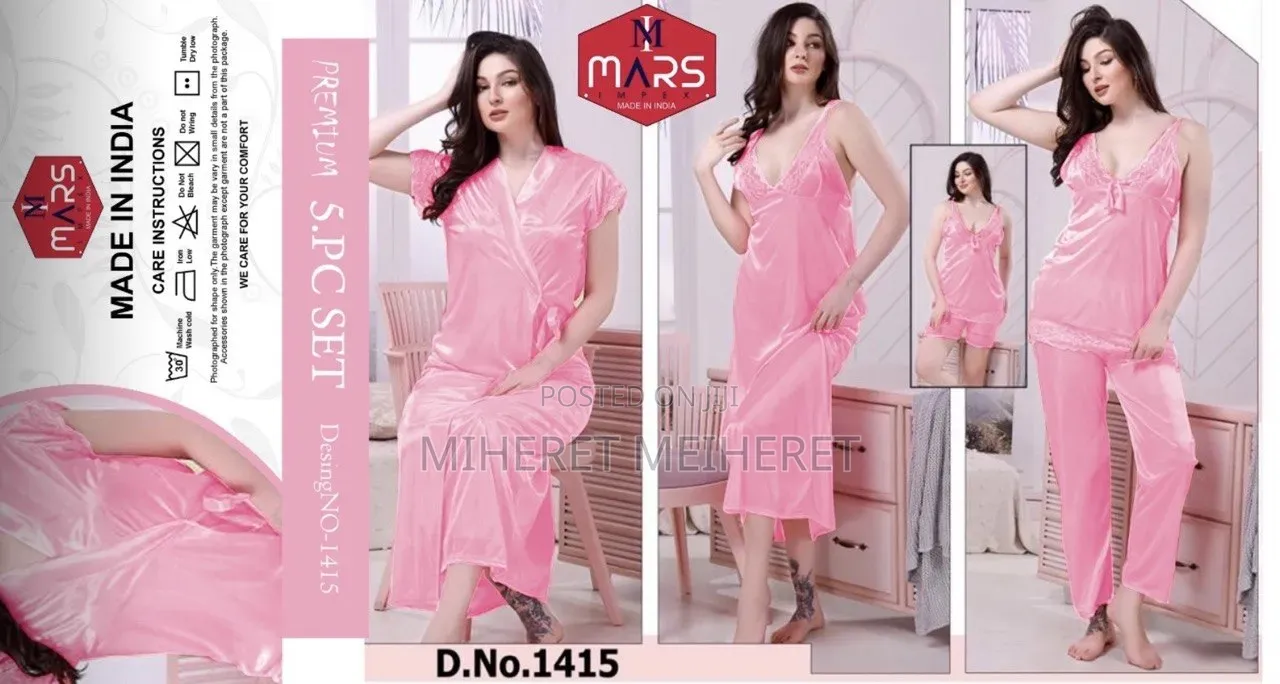 5pcs Women's Lace Camisole Top, Pants, Shorts, Elegant Belted Robe