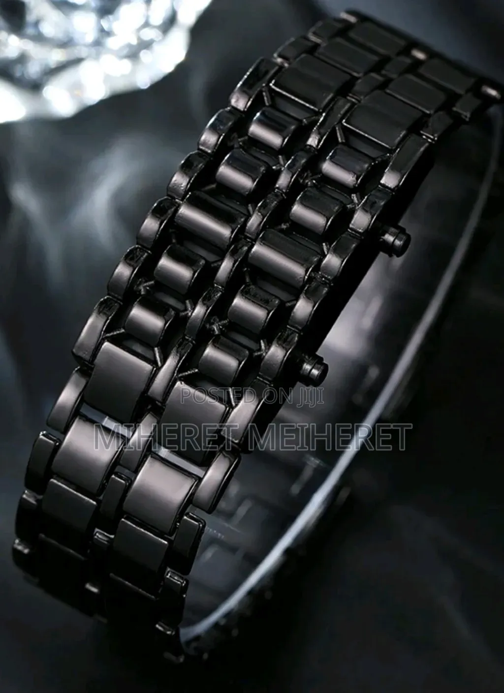 Stylish New Business Men's LED Digital Watch With Stainless Steel Band