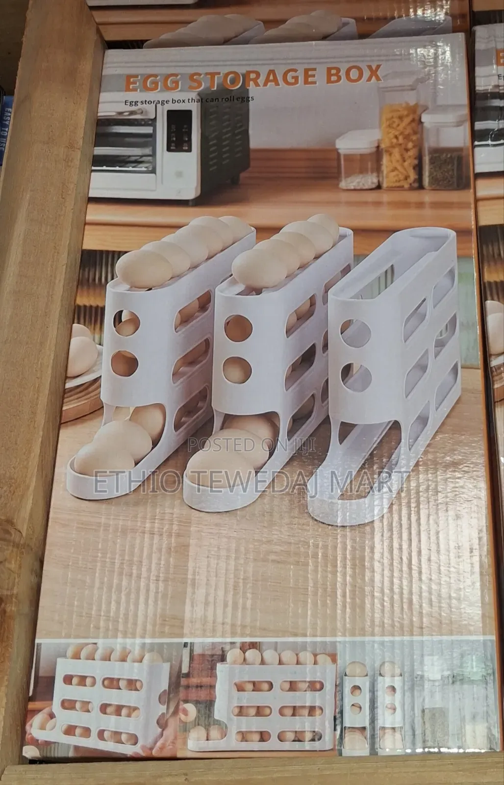 4-Tier Egg Organizer || Egg Storage Box የእንቁላል ማስቀመጫ