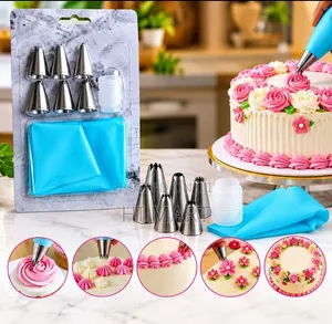 6pcs Cake Decorating Nozzle and Bag Set