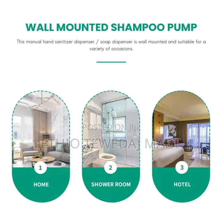Soap Dispenser Manual Wall Mounted Hand Gel Dispenser 350Ml