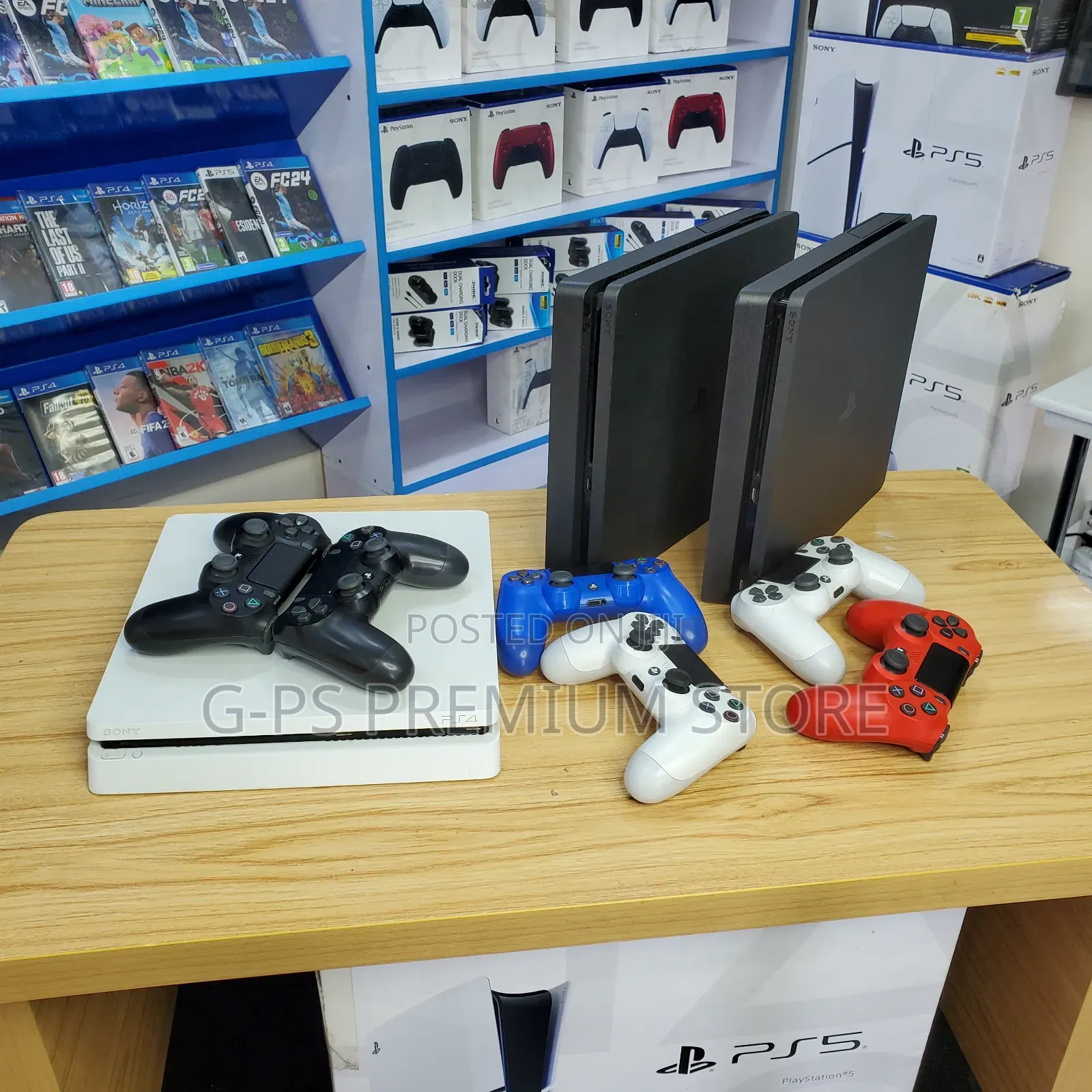 Ps 4 Slim Model – 2 Original Joystick – FC 26 + 5 Games – ታላቅ ዲስካውንት