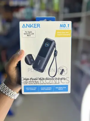 Anker Power Bank 25000mAh 165W (Built-in Cable Fast Charge)