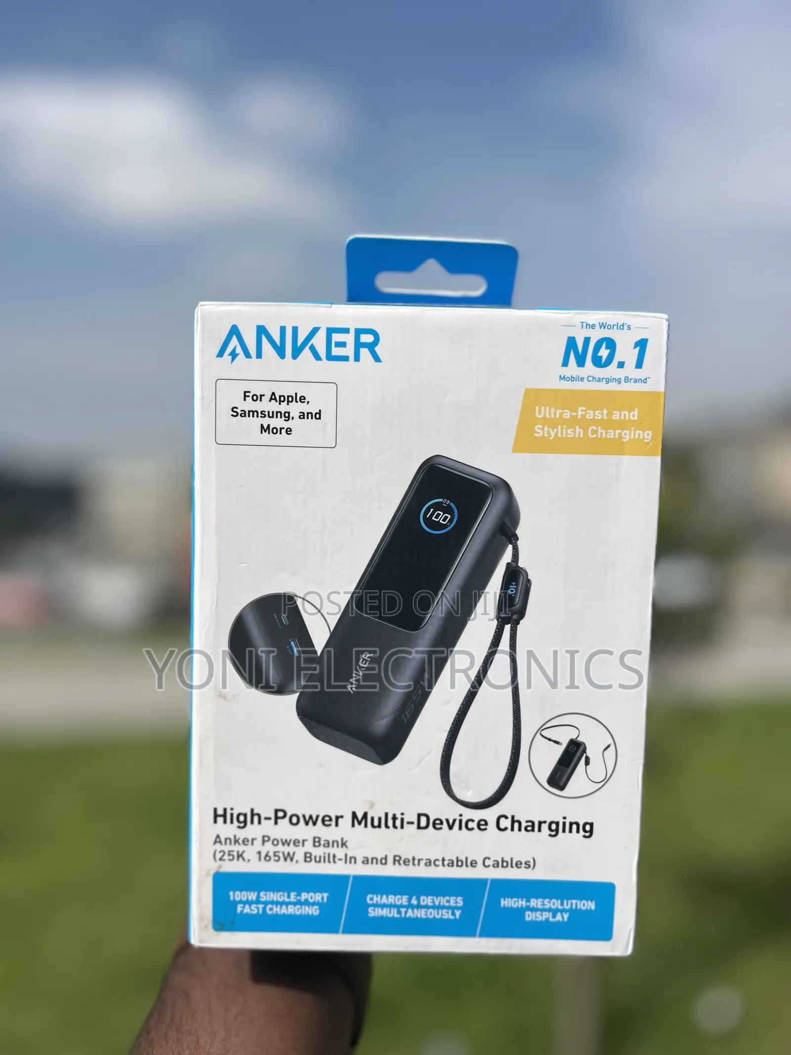 Anker Power Bank (, 165W, Built-in and Retractable Cables)
