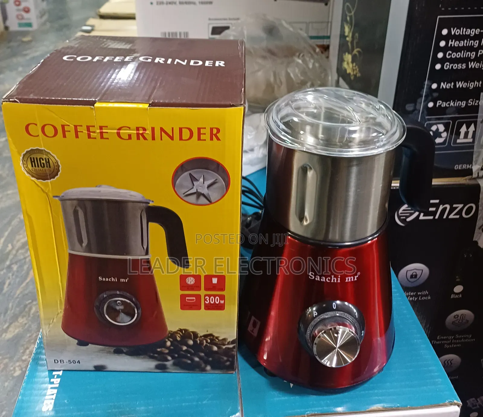 Saachi Coffee Grinder – Powerful, Fast Easy Grinding | Fresh Coffee