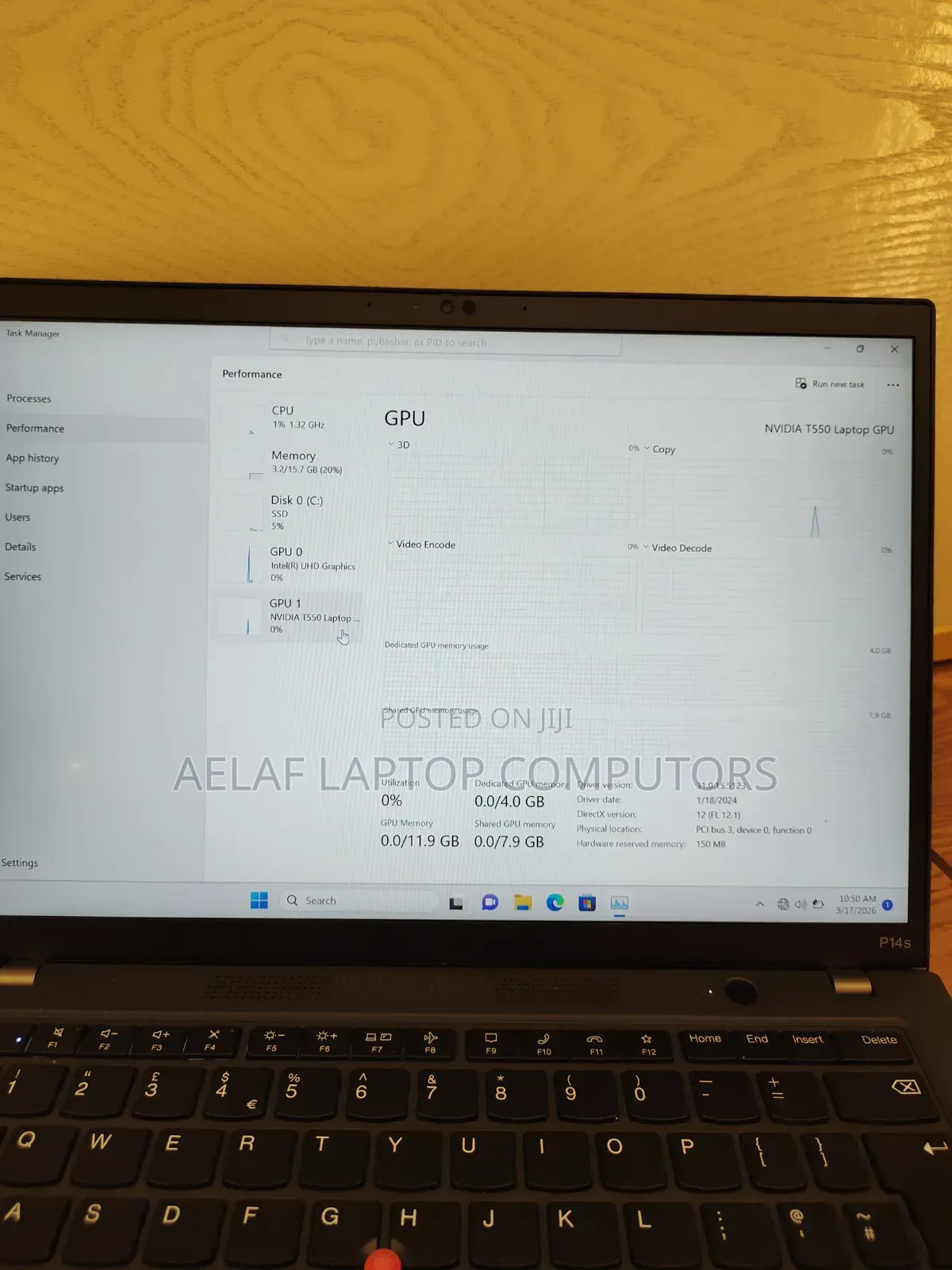 New Laptop Lenovo ThinkPad P14s 16GB Intel Core i7 SSD 512GB
