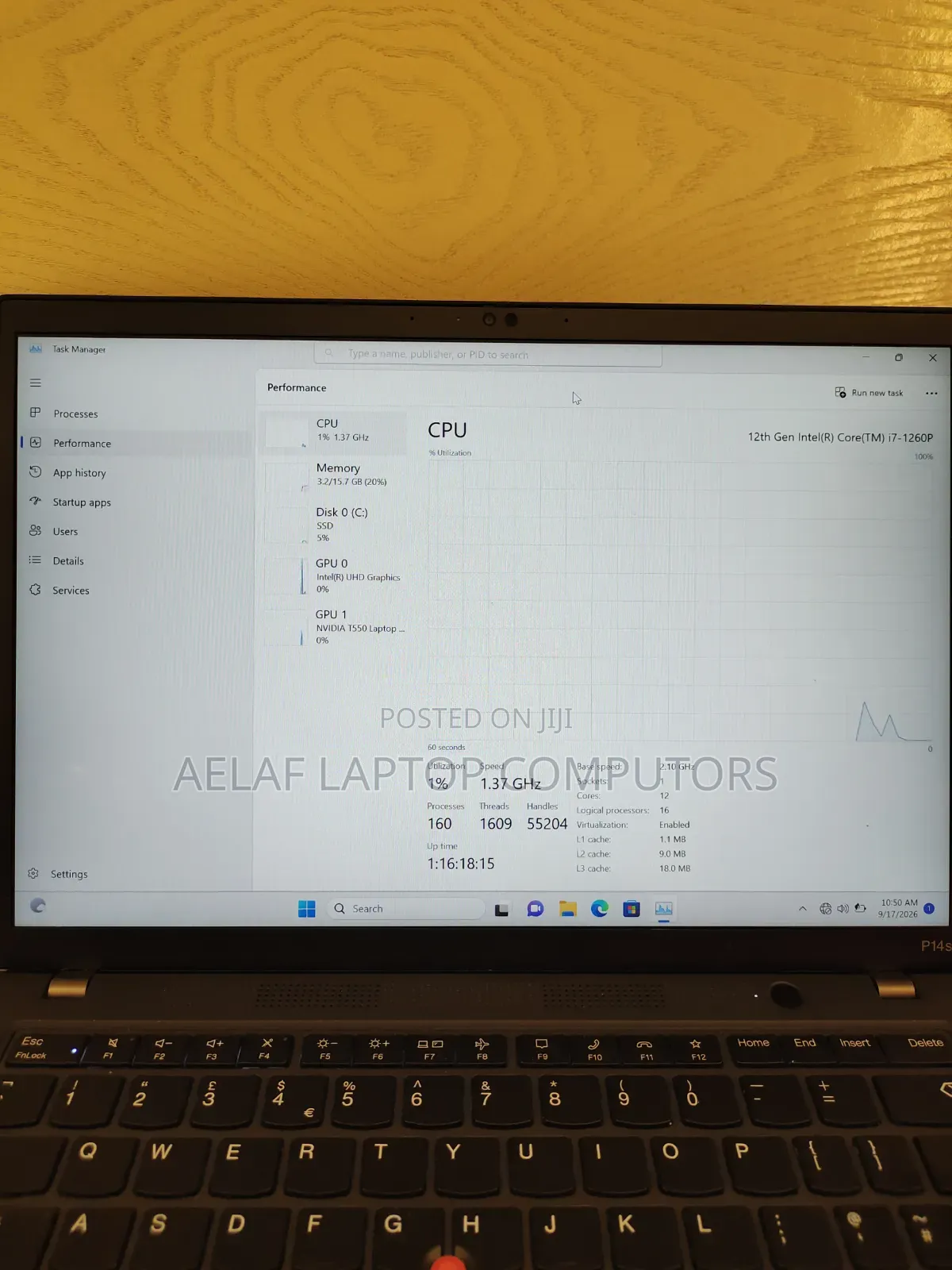 New Laptop Lenovo ThinkPad P14s 16GB Intel Core i7 SSD 512GB