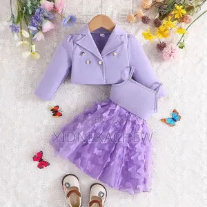 Purple Miniskirt With Shoes