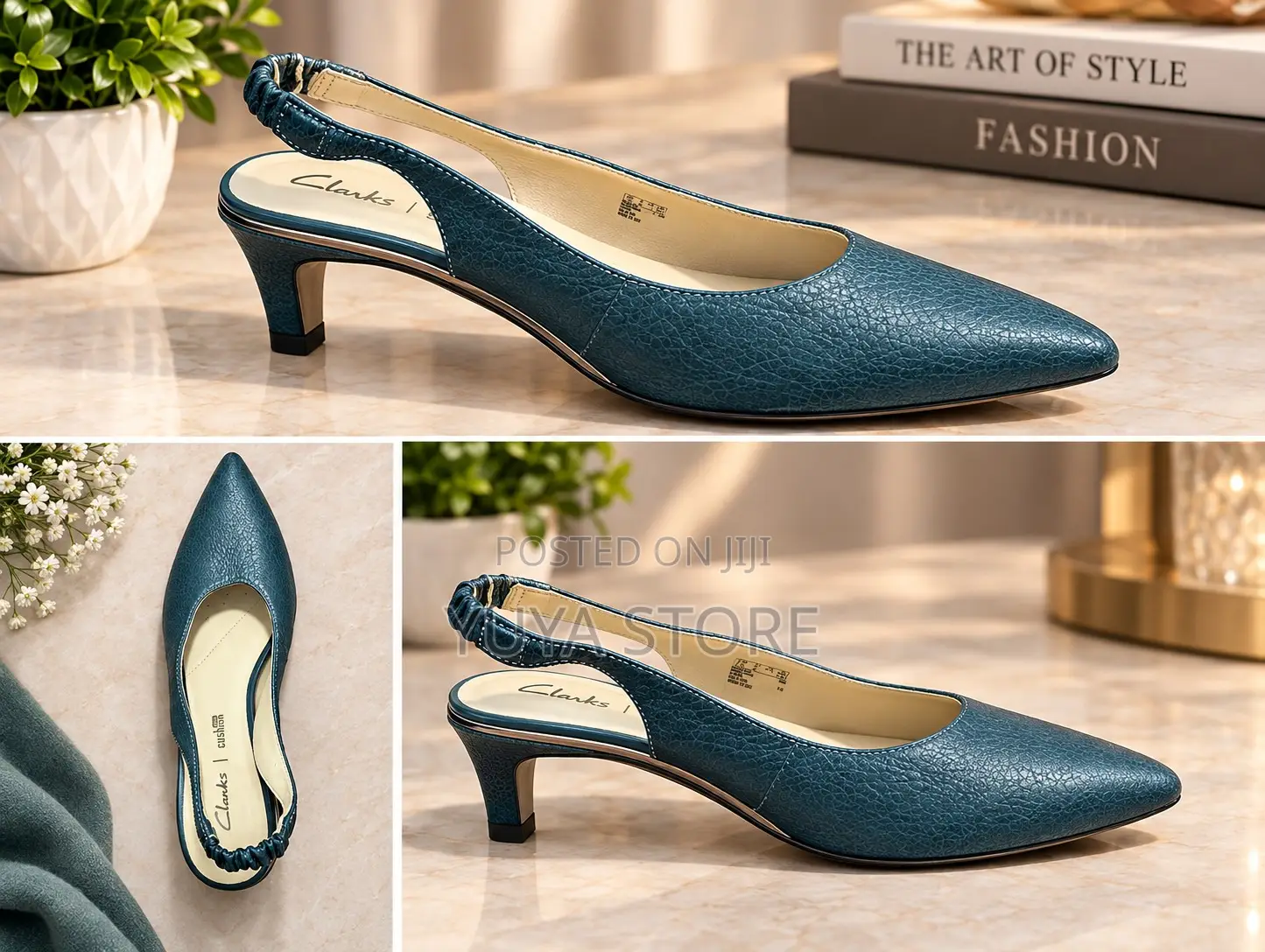 Clarks Ellis Ruby Slingback Heels