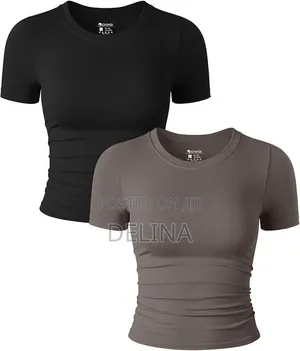 Womens Cotton Crew Neck Short Sleeve Top Fashion