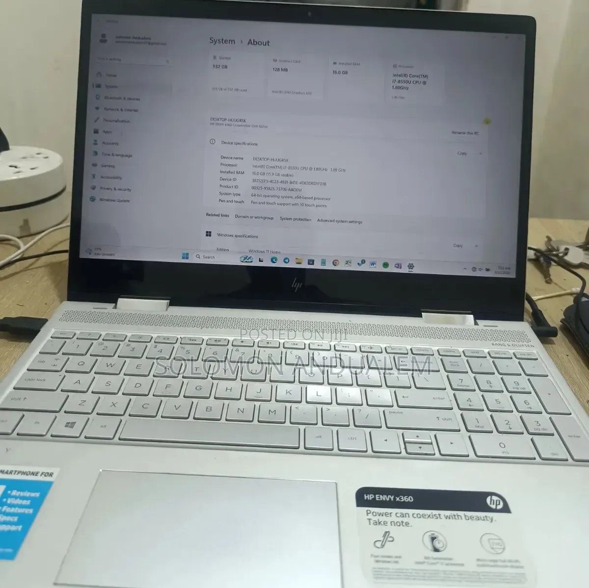 Laptop HP Envy x360 16GB Intel Core i7 SSD 1T