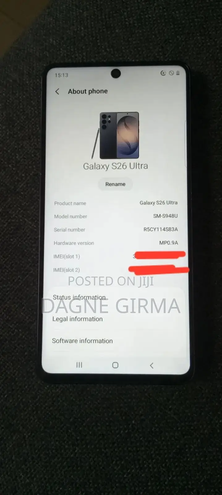Samsung Galaxy S26 Ultra 5G 1 TB Black