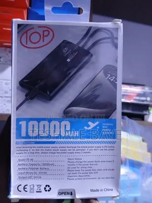 TOP TE-40 10000mAh ፓወር ባንክ (Power Bank) 