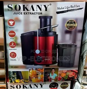 SOKANY Juice Extractor – 800W Electric Juicer With 2-Speed Control