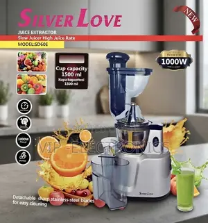 Silver Love Slow Juicer – 1000W Juice Extractor With 1500ml Capacity