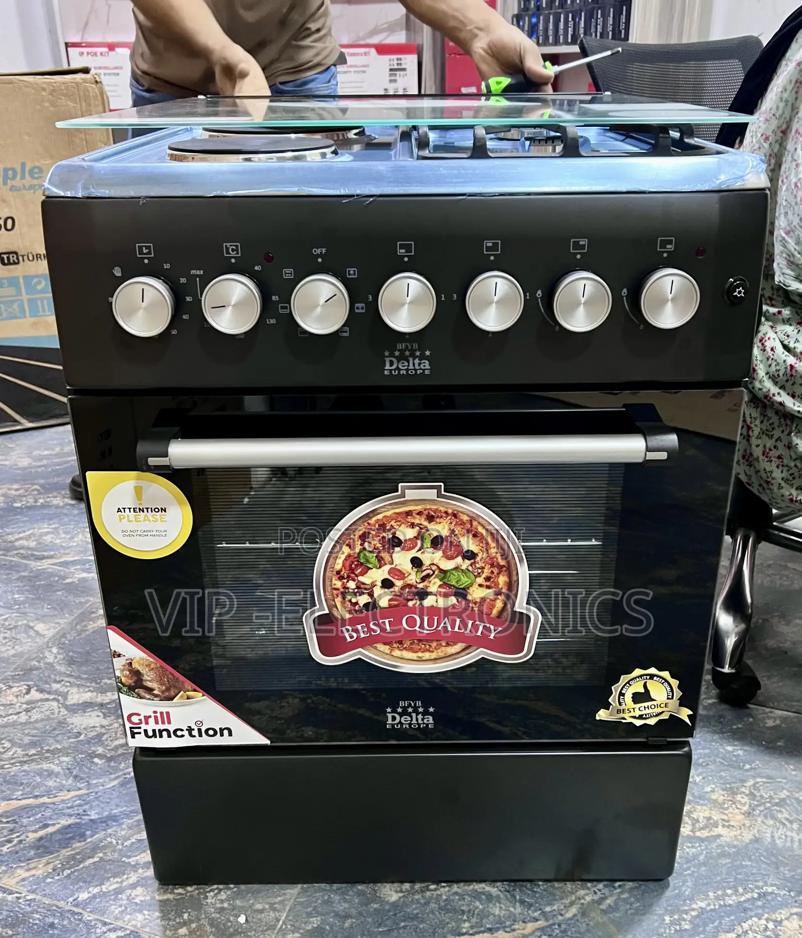Delta Oven 60x60 Stainless Steel Freestanding Gas Cooker Oven