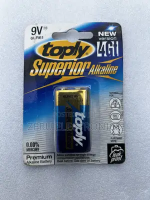 Toply Superior Alkaline 9v Battery 6LR61