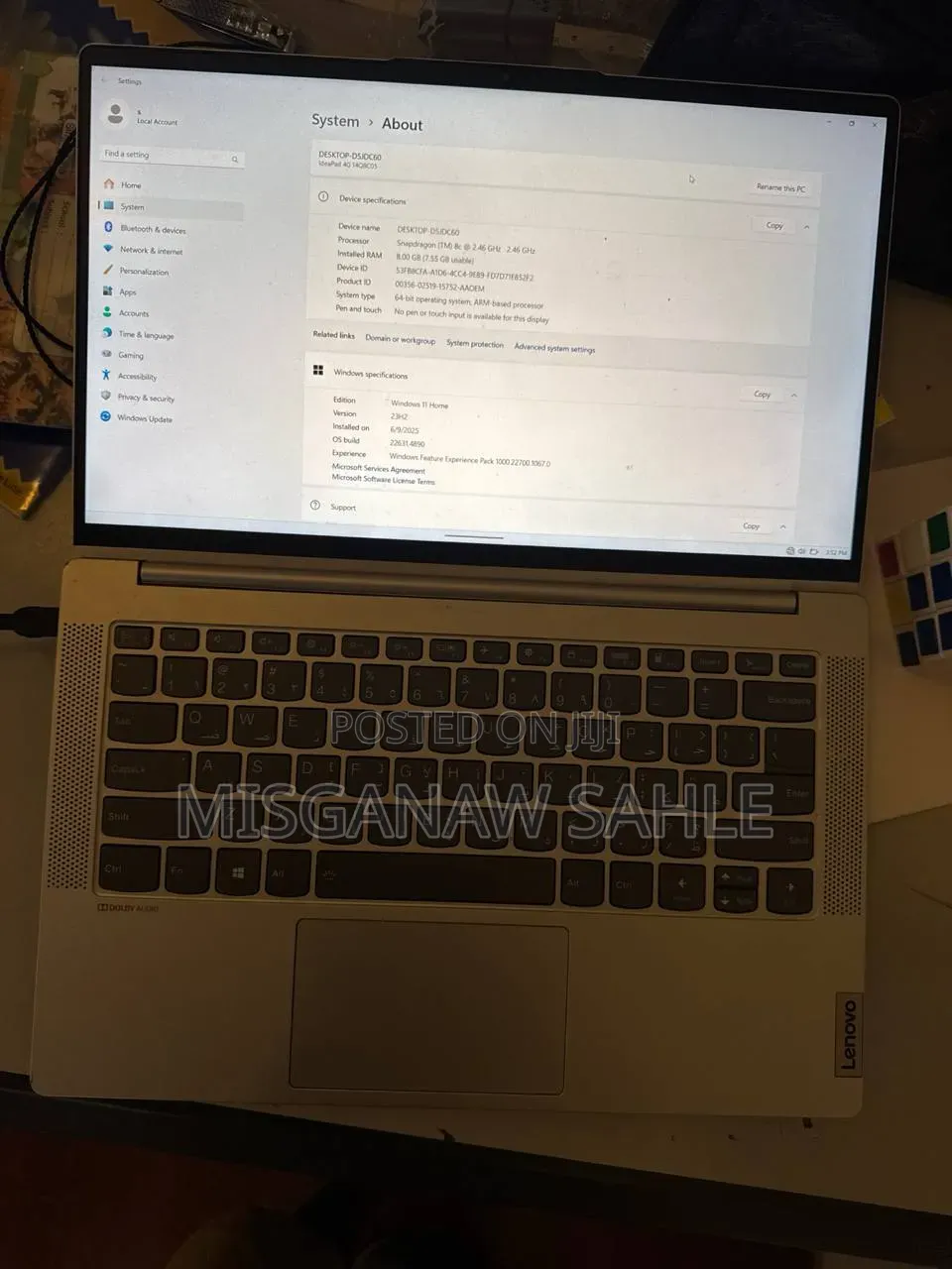 Laptop Lenovo Ideapad 3 8GB Intel Core i5 SSD 256GB