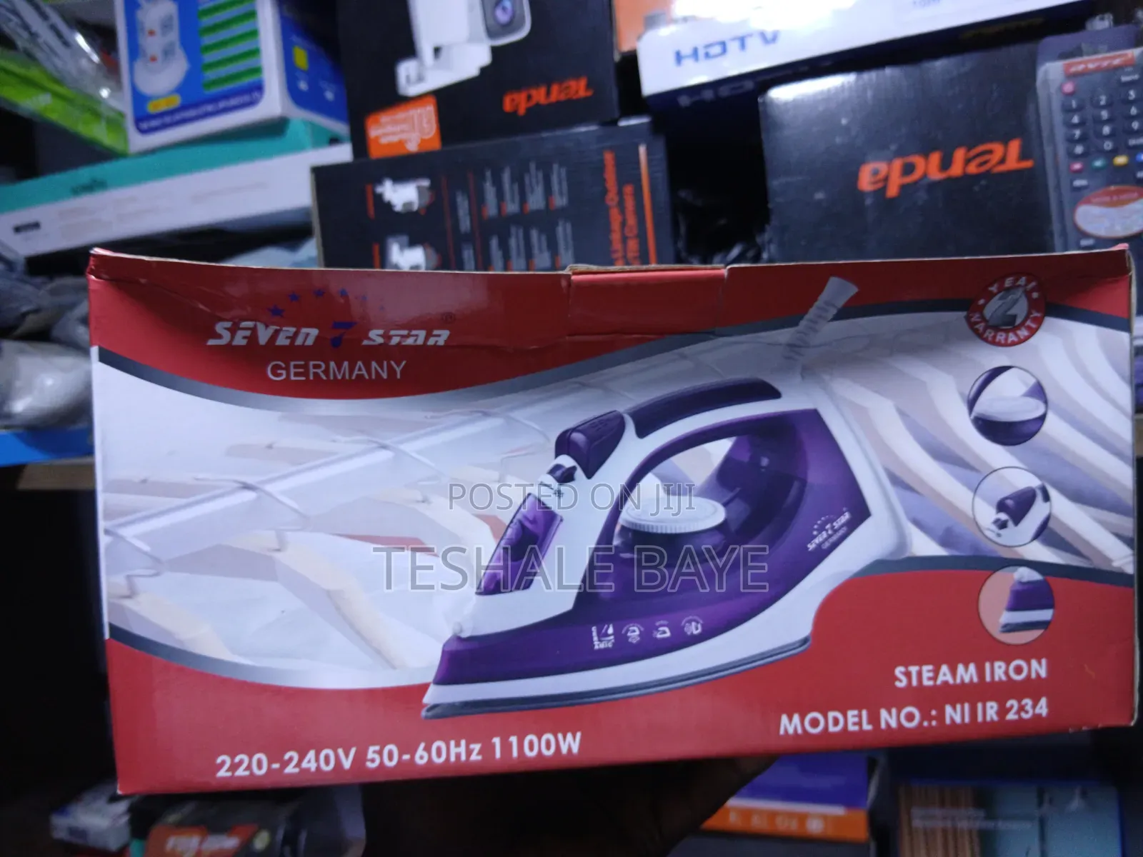 Seven Star Germany Steam Iron (የእንፋሎት ብረት / መተኮሻ)