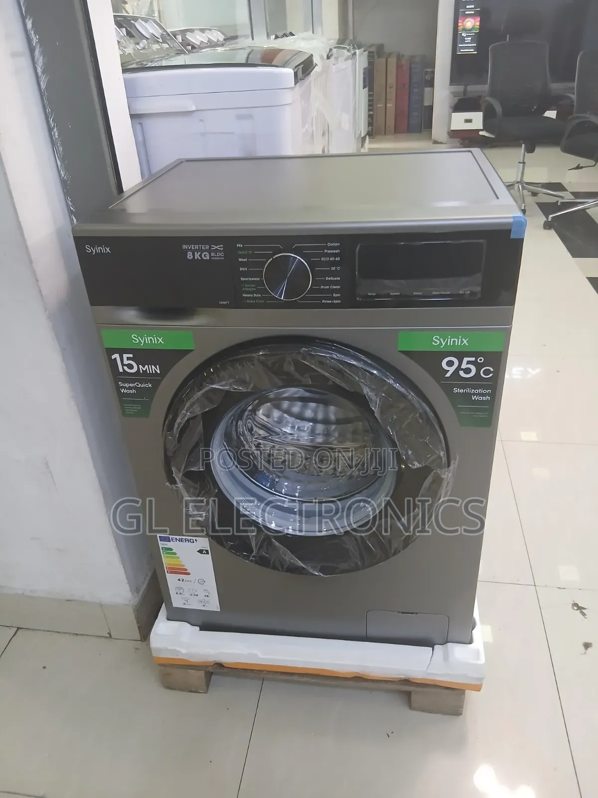 Syinix Front Load Automatic Washing Machine 8kg