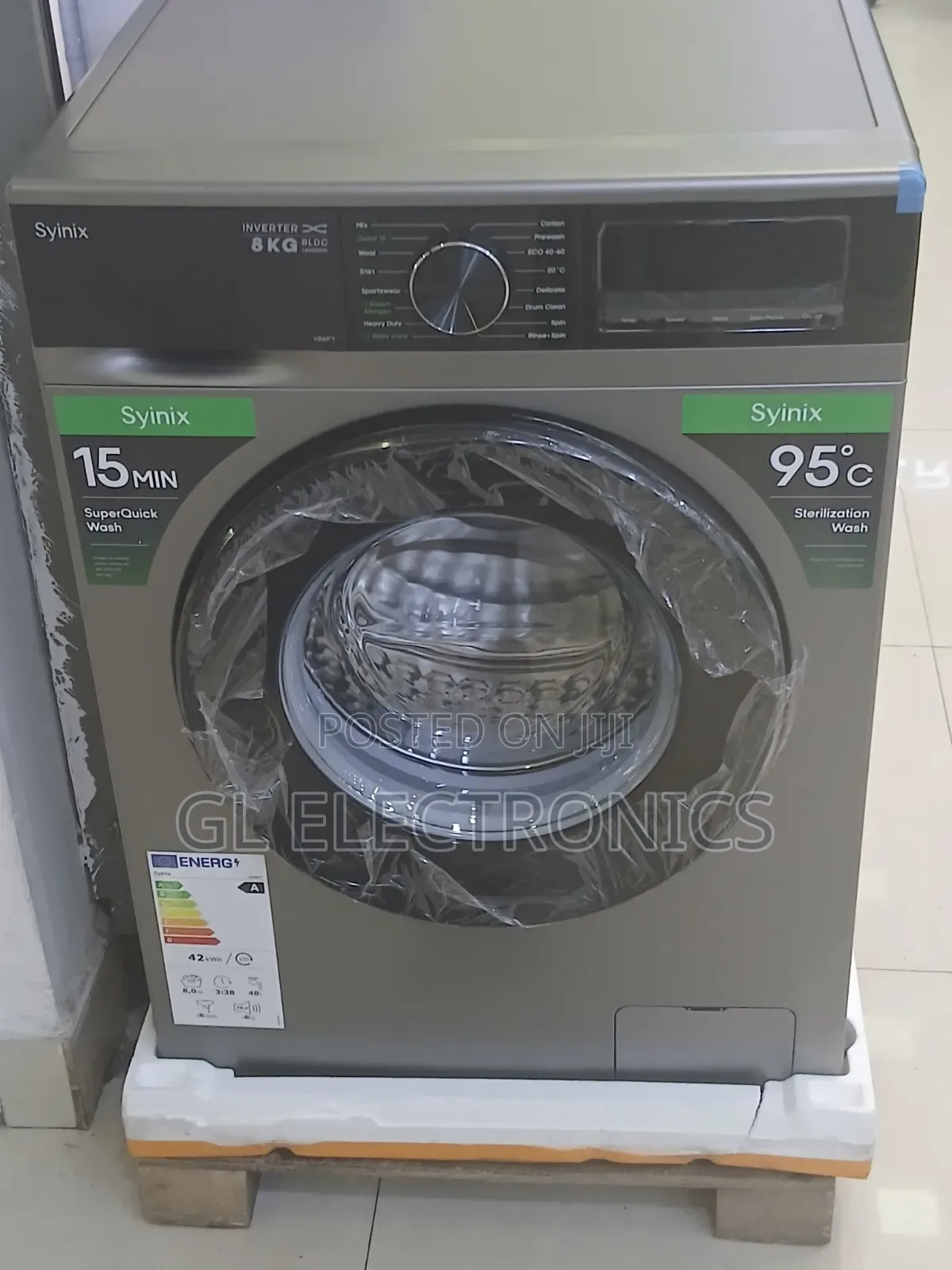 Syinix Front Load Automatic Washing Machine 8kg