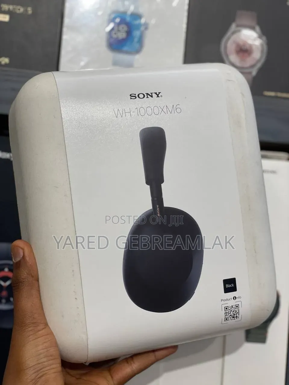 Premium Sony WH-1000XM6 Wireless Headphones in Black.