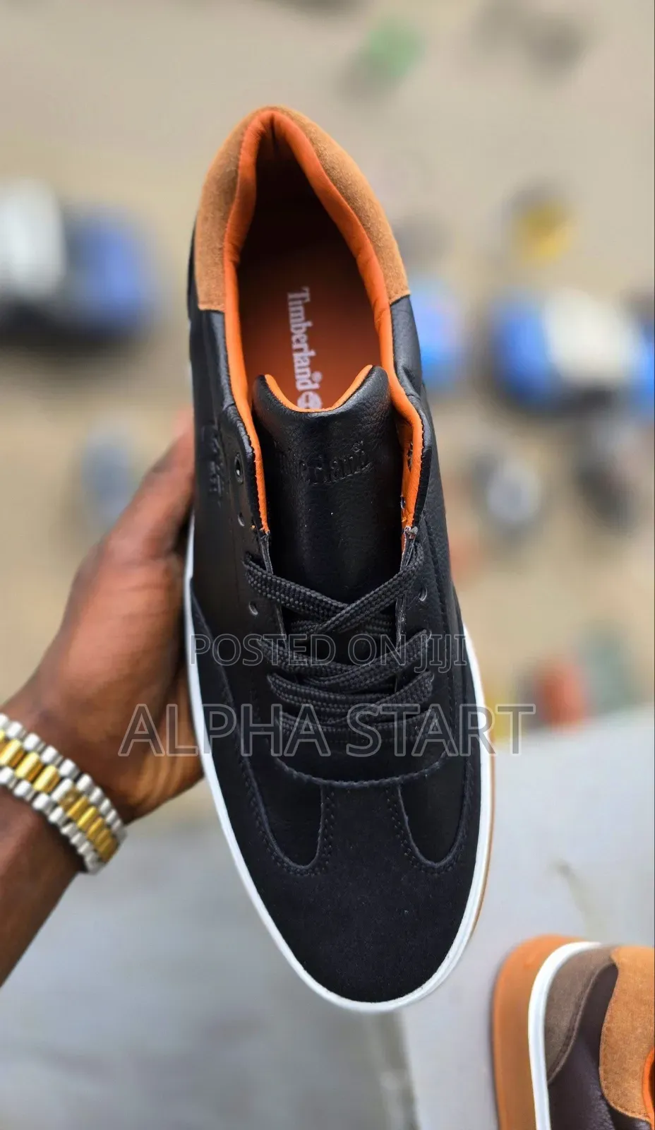 Timberland Opo Black Flat Lather High Master Quality Shoes for Man's