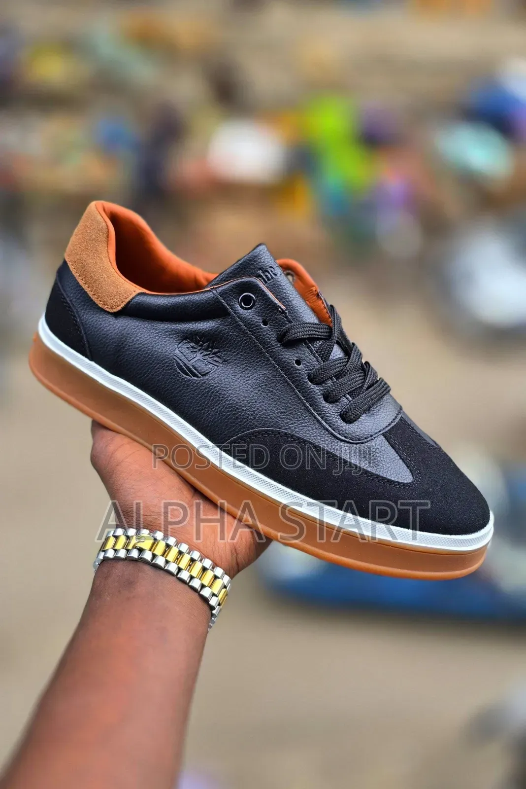 Timberland Opo Black Flat Lather High Master Quality Shoes for Man's