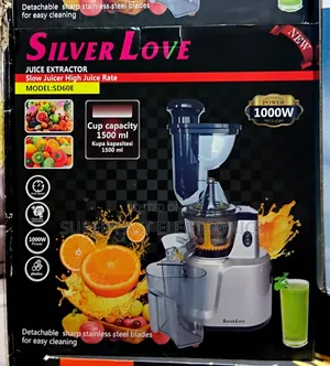 Silver Love Slow Juicer SD60E – 1000W Juice Extractor, 1500ml Capacity