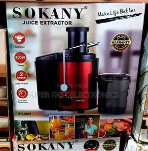 SOKANY Juice Extractor SK-4001 – 800W Stainless Steel Juicer, 2-Speed