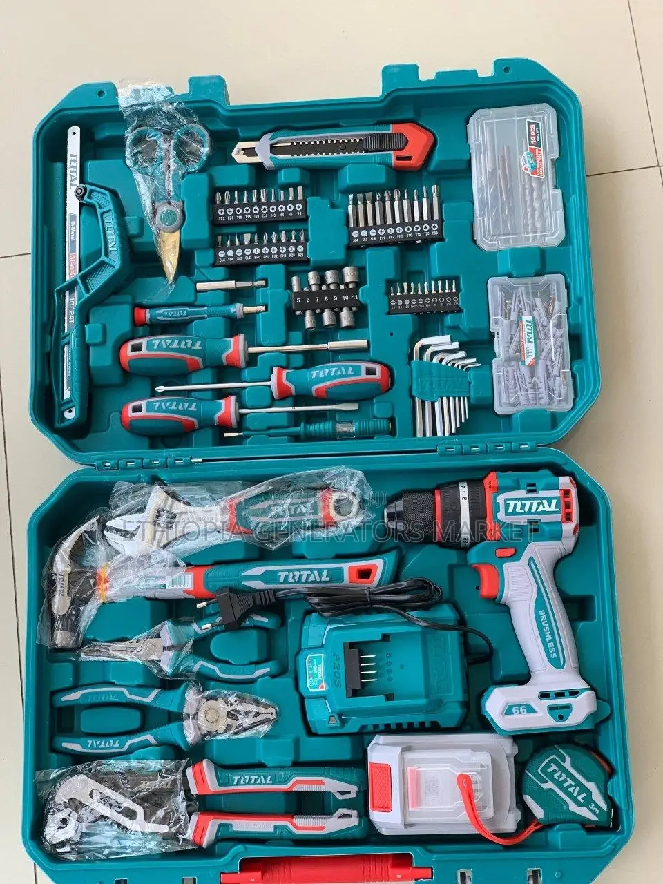 Total Tool Set 166 Pieces With Charegable Drill